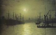 Atkinson Grimshaw rNightfall down the Thames (nn03) Spain oil painting artist